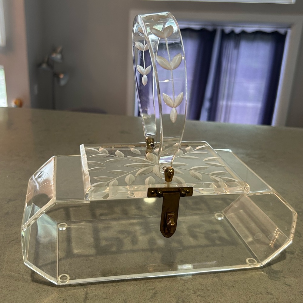 Mid century clear lucite bag RARE